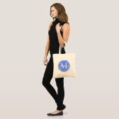 Blue Prestige Monogramm Tragetasche (Vorderseite (Model))