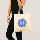 Blue Prestige Monogramm Tragetasche (Vorderseite (Produkt))