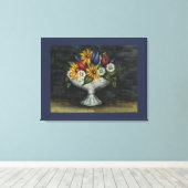 Blue Primitive Folklorekunst Leinwand Florenz (Insitu (Holzboden))