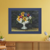 Blue Primitive Folklorekunst Leinwand Florenz (Insitu (Wohnzimmer))