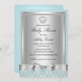 Blue Prince Baby Dusche Einladung (Vorne/Hinten)