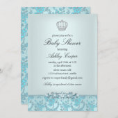 Blue Prince Baby Dusche Einladung (Vorne/Hinten)