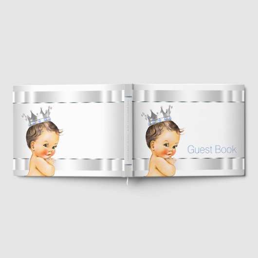 Blue Prince Baby Shower Gästebuch (Voll)