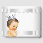 Blue Prince Baby Shower Gästebuch (Rückseite)