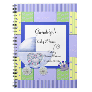 Blue Prince Baby Shower Notebook Notizblock