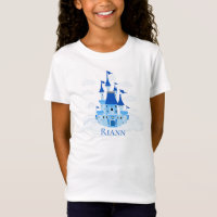 Blue Princess Castle Personalisiert Girly