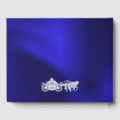 Blue Princess Coach & Horses Quinceañera Gästebuch (Rückseite)