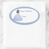 Blue Princess Geburtstagsgeschenke Aufkleber (Tasche)