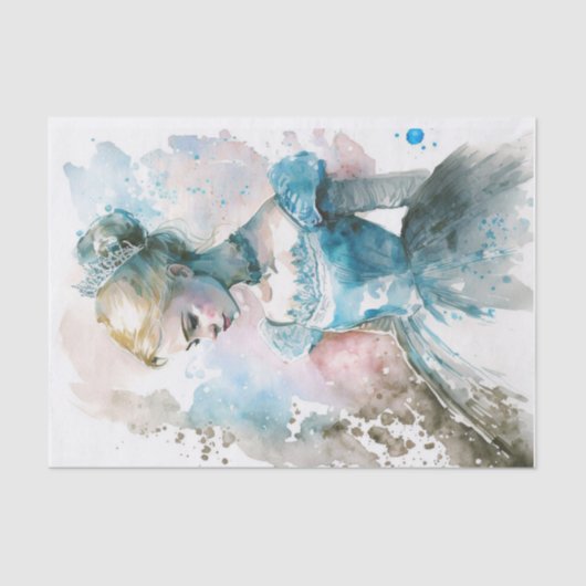 Blue Princess geht zum Ball Seidenpapier (Vorderseite)