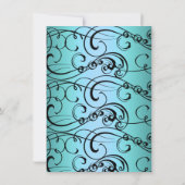 Blue Princess Sweet 16 Birthday Einladung (Rückseite)