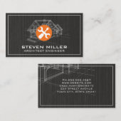 Blue PrinPrint | Architekt | Handwerkzeuge Visitenkarte (Vorne/Hinten)