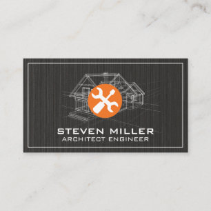 Blue PrinPrint Architekt Handwerkzeuge Visitenkarte