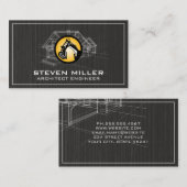 Blue PrinPrint | Architekt | Konstruktionslogo Visitenkarte (Vorne/Hinten)