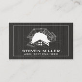 Blue Print | Architekt | Konstruktionslogo Visitenkarte (Vorderseite)