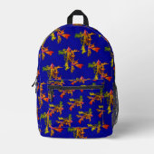 Blue Print Cut Nähtasche Bedruckter Rucksack (Vorderseite)