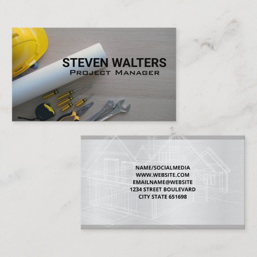 Blue Print Hardware Tools Visitenkarte (Vorne/Hinten)