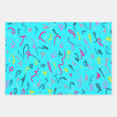 Blue Print mit 90ern Vibes Geschenkpapier Set (Vorderseite 2)