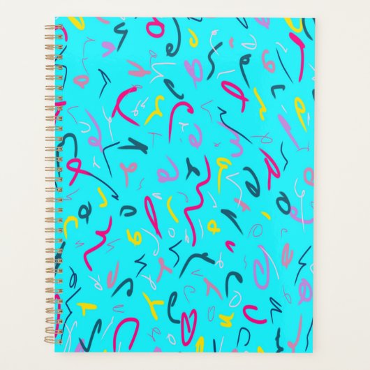 Blue Print mit 90ern Vibes Planer (Vorderseite)