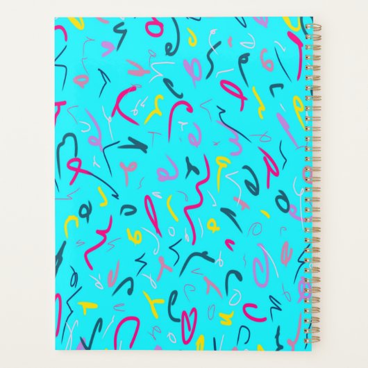 Blue Print mit 90ern Vibes Planer (Rückseite)