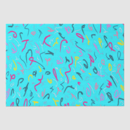 Blue Print mit 90ern Vibes Seidenpapier