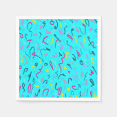 Blue Print mit 90ern Vibes Serviette (Vorderseite)