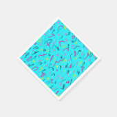 Blue Print mit 90ern Vibes Serviette (Ecke)