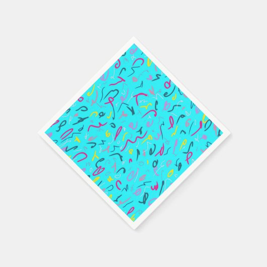 Blue Print mit 90ern Vibes Serviette (Ecke)