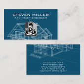 Blue Print Schematics | Builder Carpentry Visitenkarte (Vorne/Hinten)