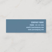 Blue Print side text Skinny Mini Visitenkarte (Rückseite)
