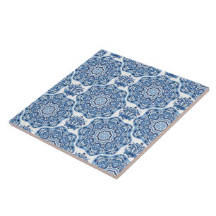 Blue Print Tile Trivet Fliese