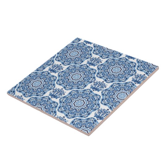Blue Print Tile Trivet Fliese (Seite)