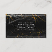 Blue Prints | Architekt | Bau | Marmor Visitenkarte (Rückseite)