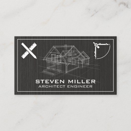 Blue Prints | Architekturwerkzeuge | Bau Visitenkarte (Vorderseite)