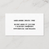 Blue Prints | Construction Contractors Visitenkarte (Rückseite)