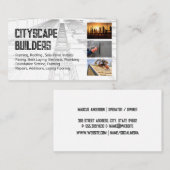 Blue Prints | Construction Contractors Visitenkarte (Vorne/Hinten)