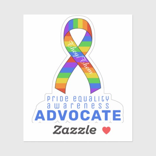 Blue Priour Equality Awareness Vinyl Sticker (Blatt)