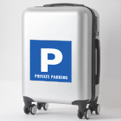 Blue Private Parksymbol speziell für Vinyl Aufkleb Aufkleber (Koffer)