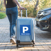 Blue Private Parksymbol speziell für Vinyl Aufkleb Aufkleber (Koffer Insitu)