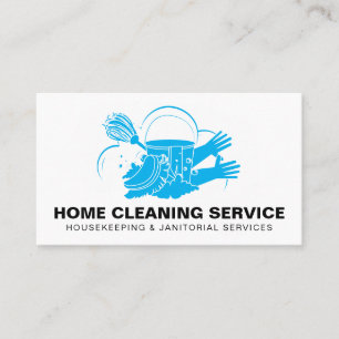Blue Pro Zuhause Clearing Service Janitorial Maid Visitenkarte