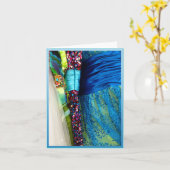 Blue Prom Dress Grußkarte Karte (Gelbe Blume)