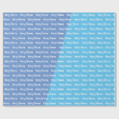Blue Pronoun Sie/sie Geschenkpapier (Flach)