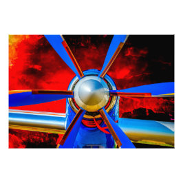 Blue Propeller Fotodruck