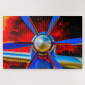 Blue Propeller, Red Sky Puzzle (Horizontal)