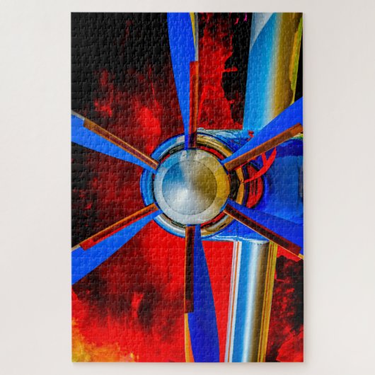 Blue Propeller, Red Sky Puzzle (Vertikal)
