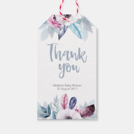 Blue Pruple Blumenfederhalter danke Ihnen für Tags Geschenkanhänger