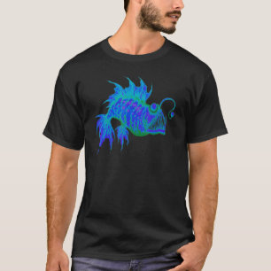 Blue Psychedelic Anglerfish Tiefseeanglerfisch T-Shirt