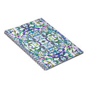 Blue Psychedelic Pattern Notizblock (Rechte Seite)