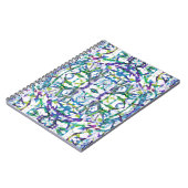 Blue Psychedelic Pattern Notizblock (Linke Seite)