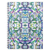 Blue Psychedelic Pattern Notizblock (Vorderseite)