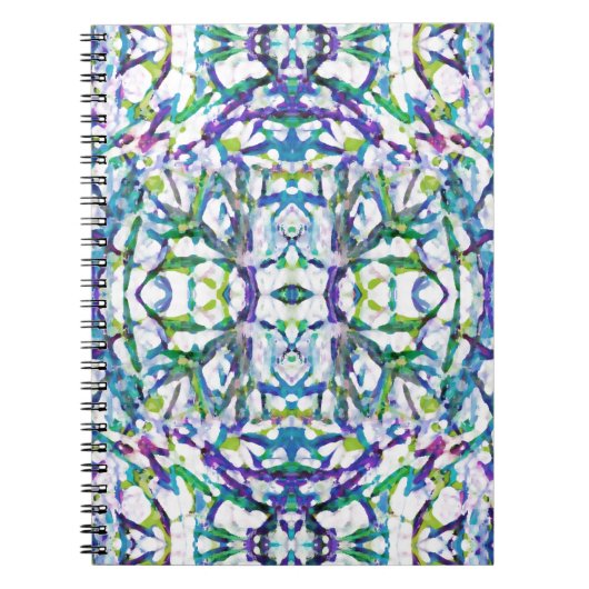 Blue Psychedelic Pattern Notizblock (Vorderseite)